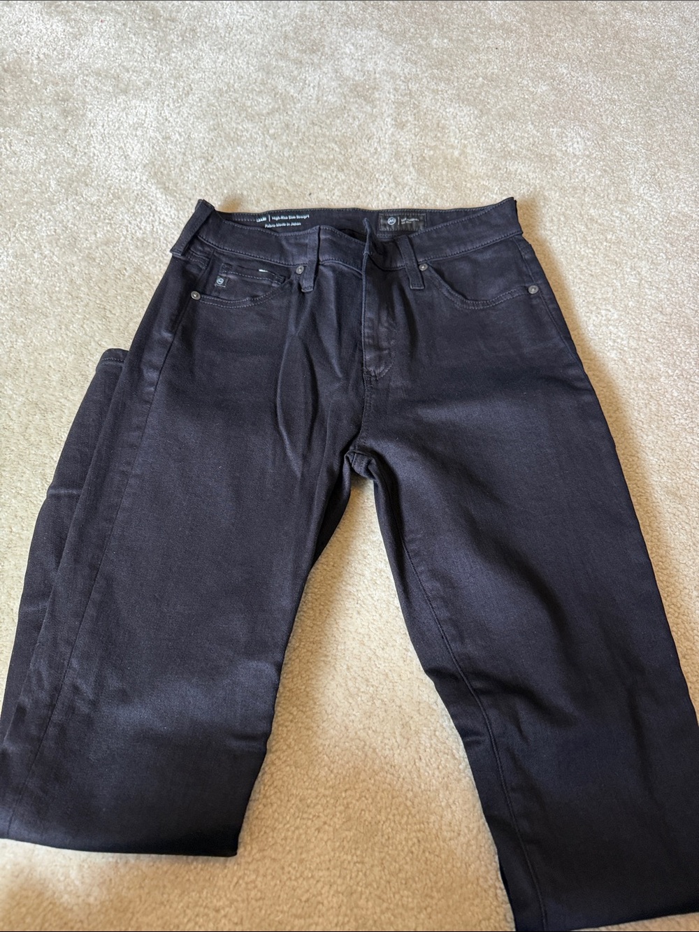 Ag Black womens Jeans -high rise slim Straight Fit